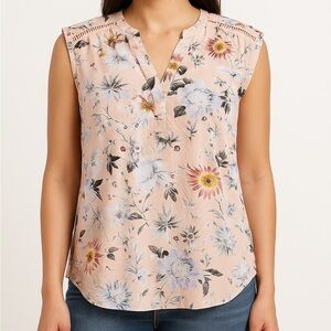 Rachel Rachel Roy Floral Sleeveless Blouse - Size L